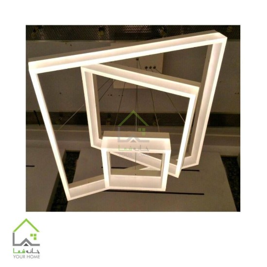 لوستر مدرن LED مربع سه طبقه ابعاد 405060