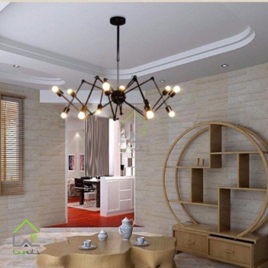 لوستر عنکبوتی مشکی