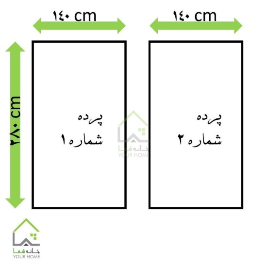 پرده کتان آبی