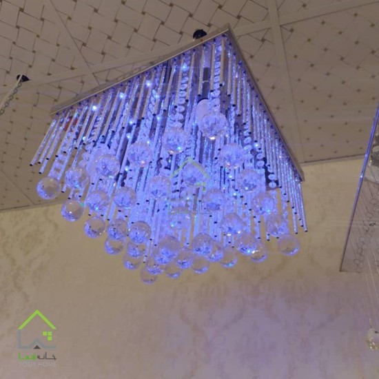 لوستر کریستال مربع