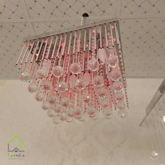 لوستر کریستال مربع