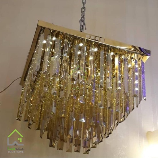 لوستر سقفی با کریستال کاردی