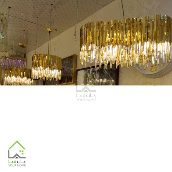 لوستر کریستالی مربع