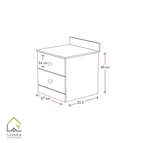 ابعاد پاتختی سرویس خواب ملودی