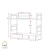 ابعاد تخت دو طبقه ملودی