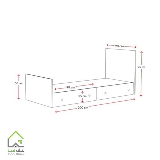 تخت خواب یک نفره دورا