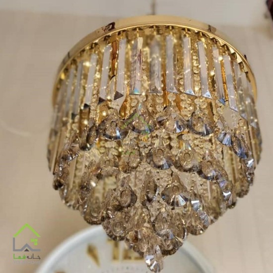 لوستر کریستال رنگ شامپاینی
