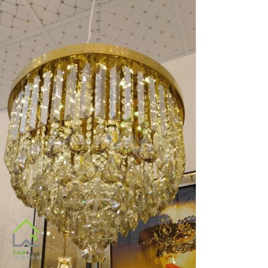 لوستر کریستال رنگ شامپاینی