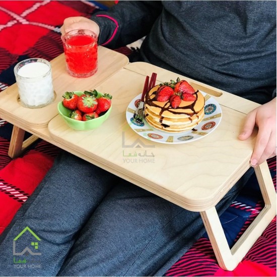 میز لپ تاپ تاشو چوبی