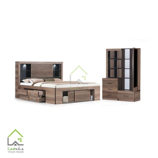 سرویس خواب دو نفره mdf مدل سیروان