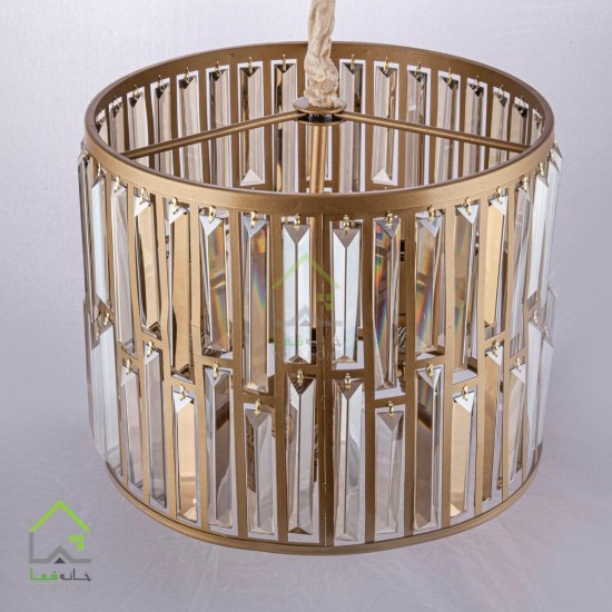 لوستر سه شعله کریستالی قطر 40 کاردی