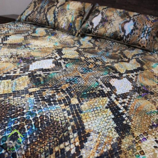 تصویر روتختی دو نفره طرح پوست ماری