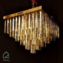 تصویر لوستر سقفی با کریستال کاردی 50cm