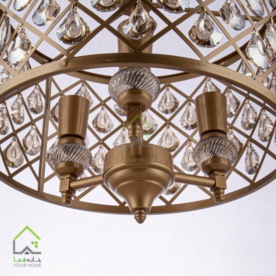 لوستر 3 شعله کریستالی آرام مدل 83021/3U
