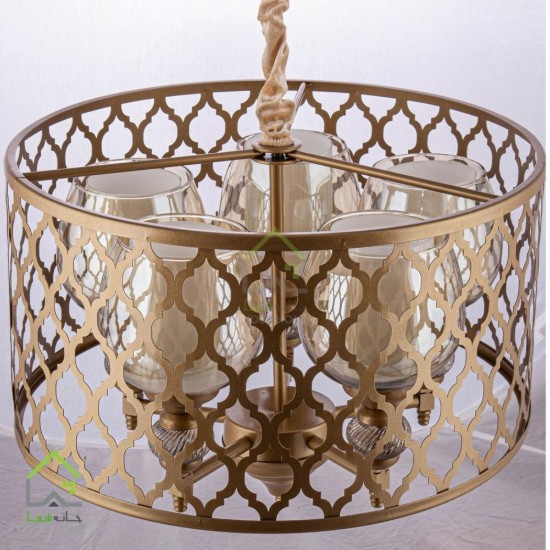 تصویر لوستر پنج شعله فلزی 3024u5