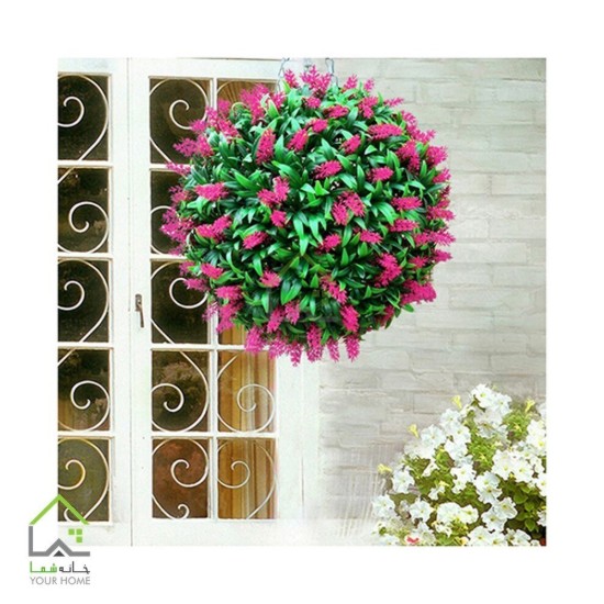گل مصنوعی توپی مدل رزماری سفید