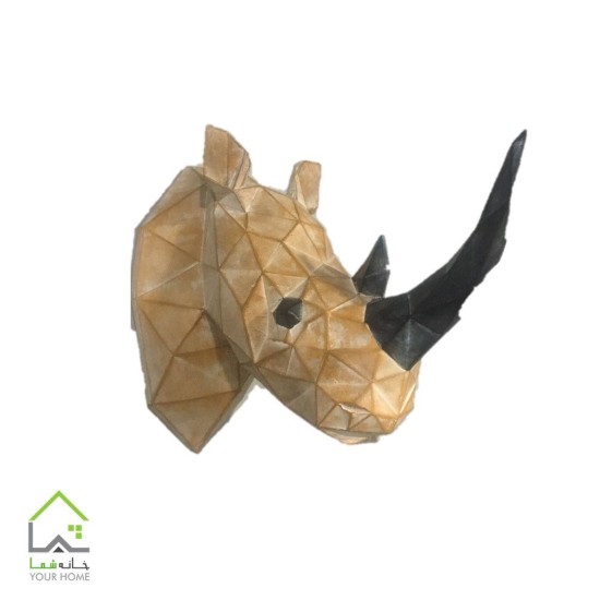 مجسمه دیواری کرگدن گرافیکی