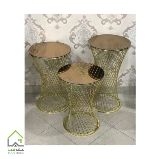 میز عسلی پایه کروم
