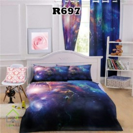 ست پرده و روتختی galaxy