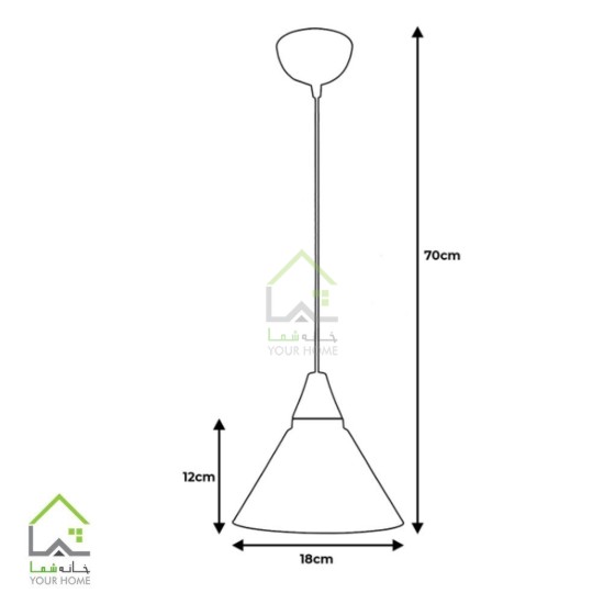 لوستر تک شعله مشکی