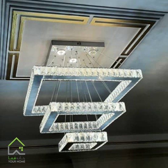 لوستر SMD سه طبقه کریستالی