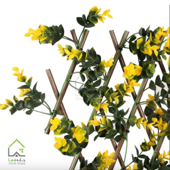 فنس آکاردئونی با ریسه گیاه مصنوعی
