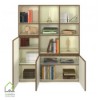 کتابخانه ایستاده سه درب قهوه ای