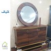 آینه کنسول سه درب چوبی