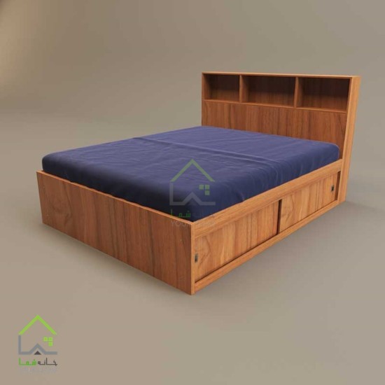 تخت خواب دو نفره جا دار رز