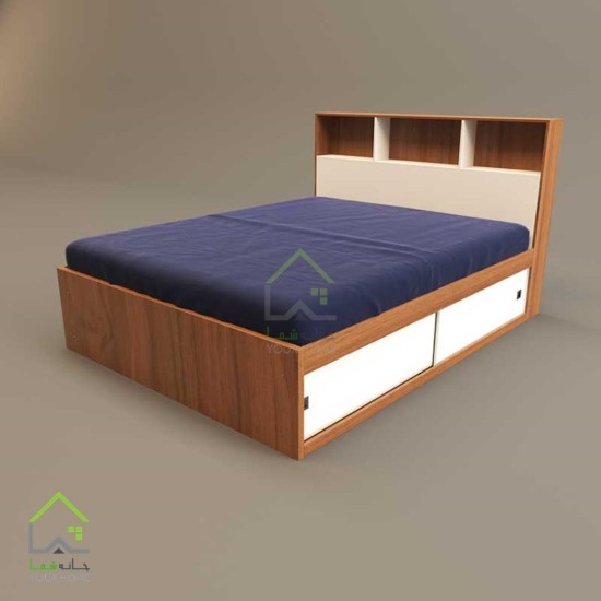 تخت خواب دو نفره جا دار رز