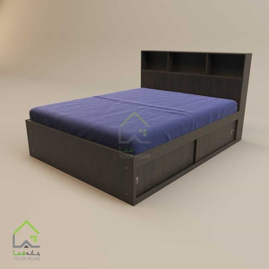 تخت خواب دو نفره جا دار رز