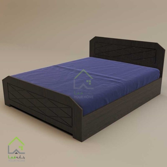 تختخواب دو نفره ساده طرح لوزی