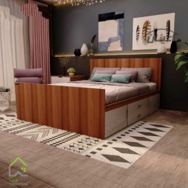 تختخواب دو نفره کشو دار رایان