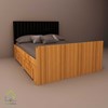 تخت خواب چوبی دو نفره مدل آرزو