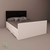 تخت خواب چوبی دو نفره مدل آرزو سفید