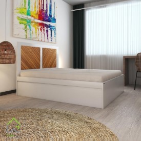 تخت خواب دو نفره چوبی مدل رویا