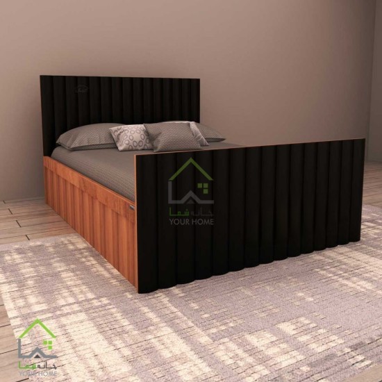 تختخواب دو نفره مدل آراد مشکی