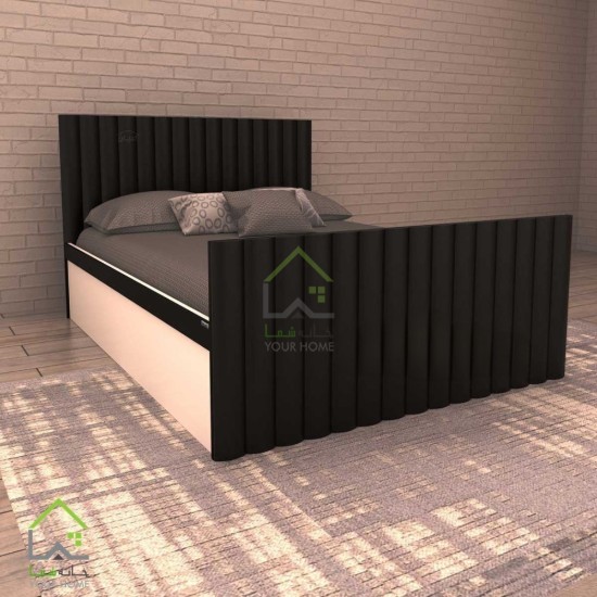 تختخواب دو نفره مدل آراد مشکی