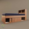 تختخواب چوبی یکنفره رز