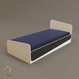 تختخواب دو زنگ سفید و مشکی مدل سام