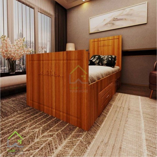تختخواب چوبی یک نفره مدل ارشیا