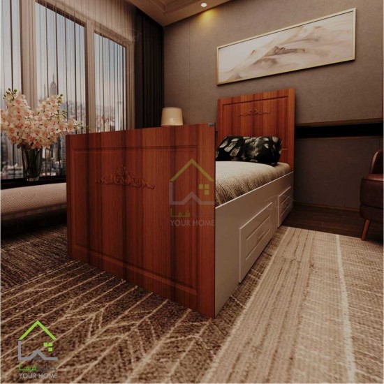 تختخواب چوبی یک نفره مدل ارشیا