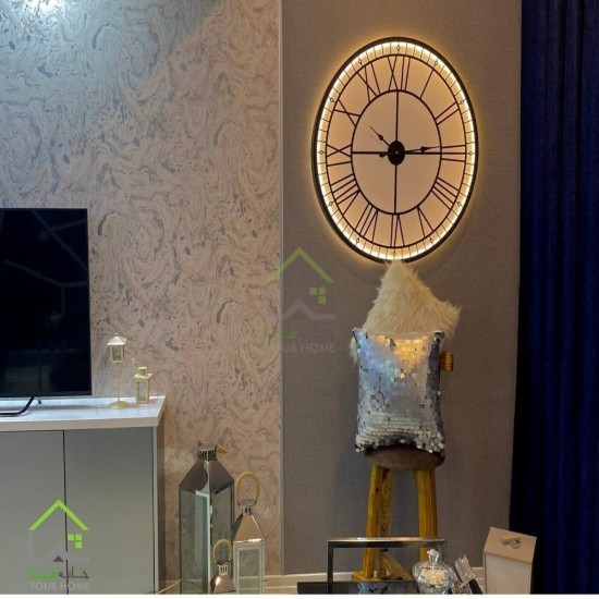 ساعت دیواری چراغ دار لوکس