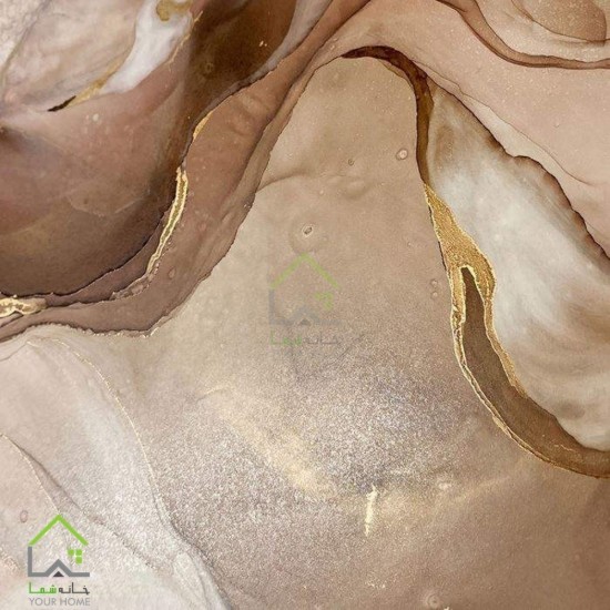 تابلوی آبسترکت قهوه ای و طرح گوره خر