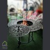میز آتشدان چدنی چهار نفره