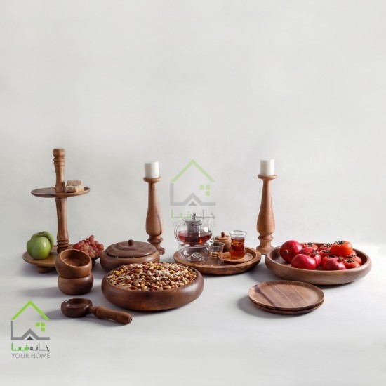 بشقاب چوبی از چوب گردو