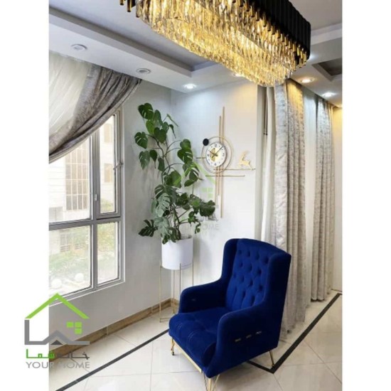 ساعت دیواری باربد رنگ طلایی
