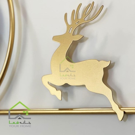 ساعت دیواری باربد رنگ طلایی