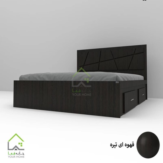 تختخواب دونفره طرحدار