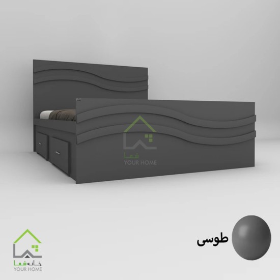 تختخواب دونفره موج دار